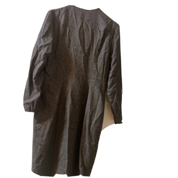 VINTAGE JB WRIGHT DRESS PETITES GRAY SZ 10 CAREER BUTTON DRESS 80’s MADMEN RETRO - Picture 3 of 13